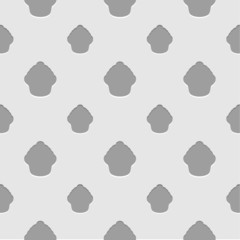 Abstract gray and white seamless cupcake background