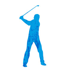 Abstract grunge golf player