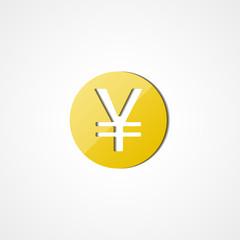 Obraz premium Yuan web icon