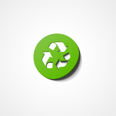 Recycle web icon, for eco environments.