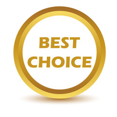 Gold best choice icon