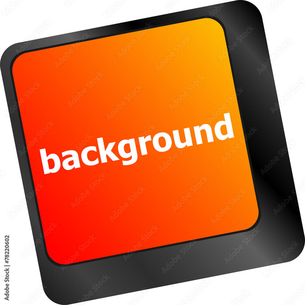 Poster background word on computer keyboard key button