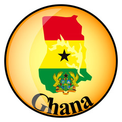 orange button with the image maps of button Ghana