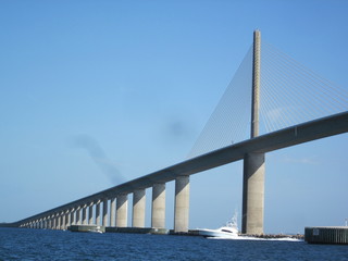 Sunshine Skyway Bridge from below