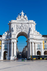 Obraz premium Commerce square, Rua Augusta Arch. Lisbon. Portugal