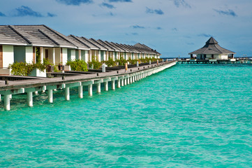 Fototapeta na wymiar Paradise holidays in the Maldives