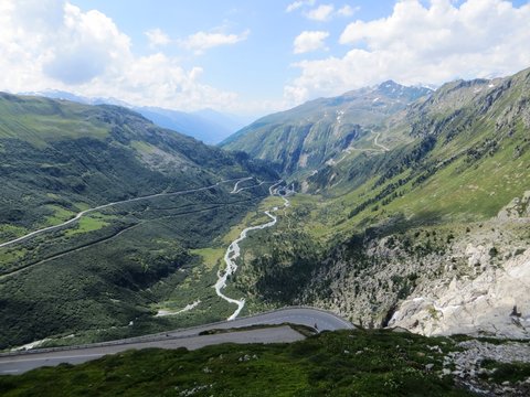 Der Furkapass - Schweizer Strassenpass in den Alpen