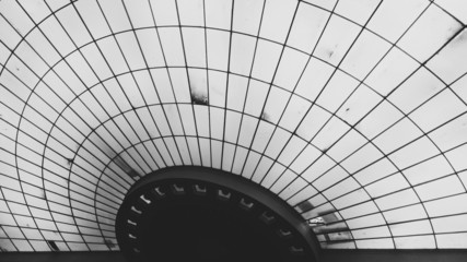 Naklejka premium Monochrome geometric lines background