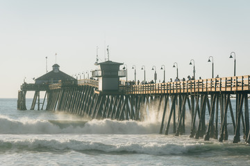 Fototapeta na wymiar The fishing pier in Imperial Beach, California.