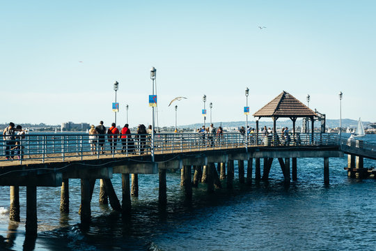 Pier in the San Diego Bay, in Coronado, California.
