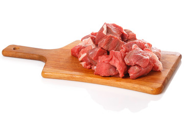 Raw meat on board