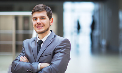 Portrait of a smiling handsome businessman