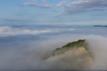 Peak in the clouds, Apennines, Umbria, Italy