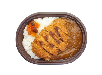 Japanese curry rice , fried pork curry rice