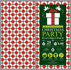 Christmas Angel Invitation Card