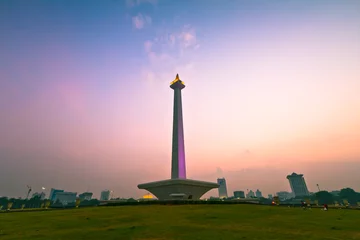 Afwasbaar Fotobehang Indonesië Nationaal Monument in Djakarta