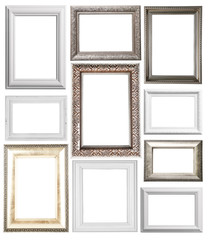 Collage of frames isolated on white