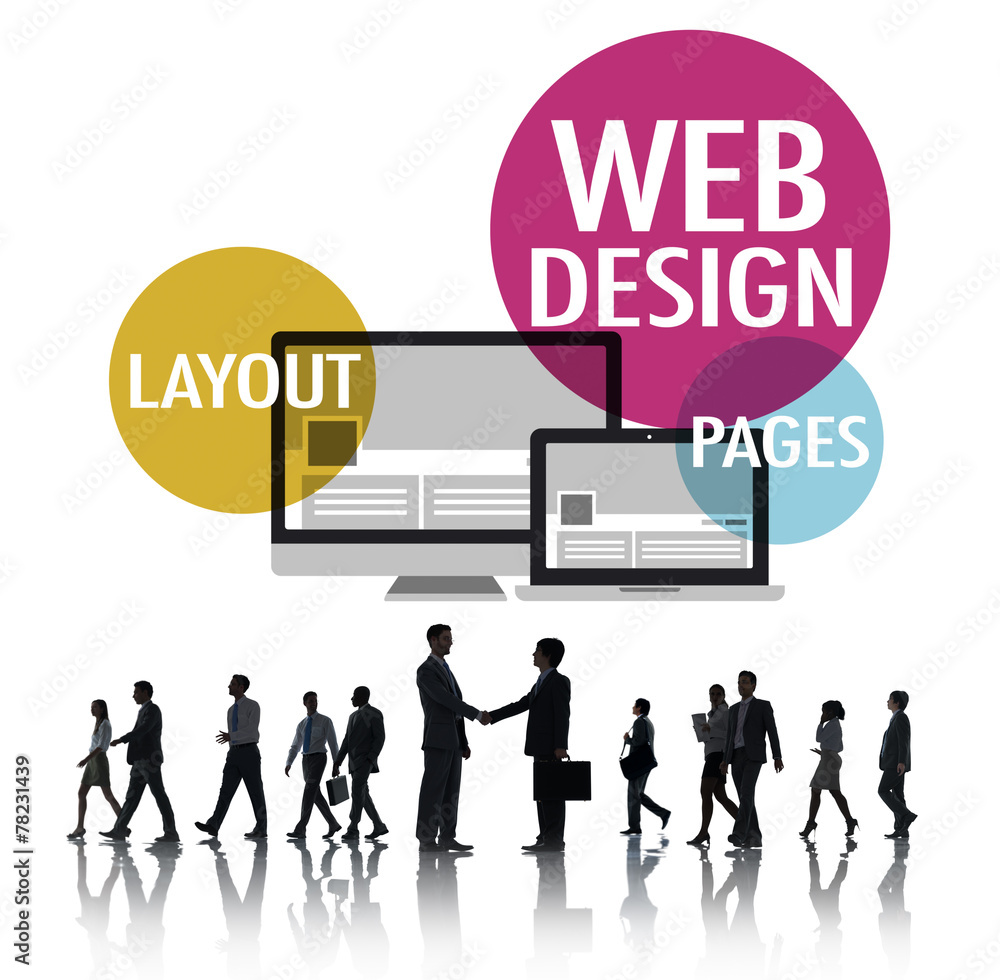 Poster web design content creative website responsive concept