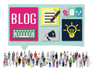 Blog Weblog Media Online Messaging Notes Concept