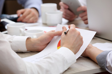Group of business people working in office