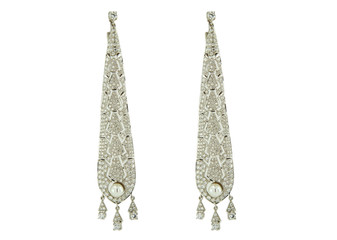 Earrings isolated on a white background