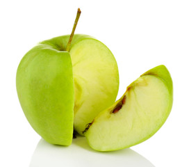 Juicy apple isolated on white