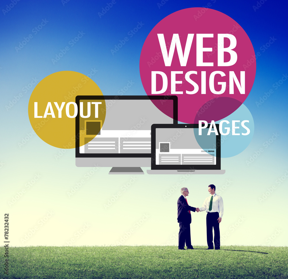 Poster web design content creative website responsive concept