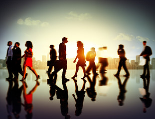 Business People Commuter Corporate Cityscape Pedestrian Concept