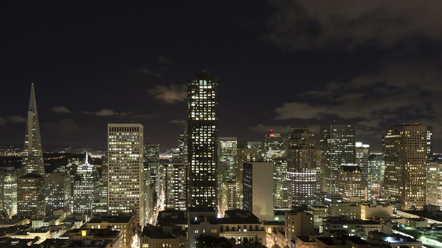 4K Time lapse close up San Francisco night