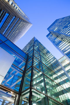 Fototapeta Windows of Skyscraper Business Office, Corporate building in Lon