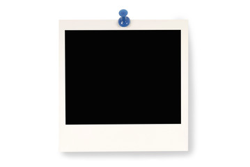 One single blank polaroid style photo frame instant picture print