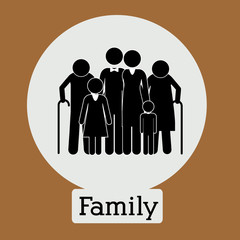 Family design, vector illustration.