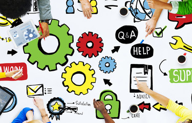 Team Teamwork Support Success Collaboration Cog Unity Concept