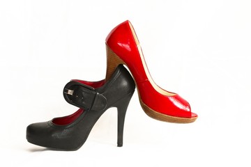 Red and Black High Heel Tower