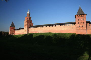 Fototapeta premium Orthodox monastery church domes of the Kremlin Fortress