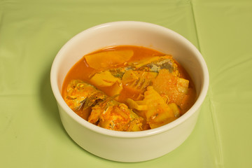 hot and sour, Mackerel fish and vegetable