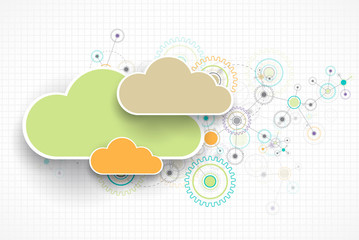 Web cloud banner template.