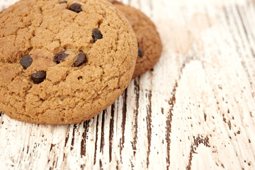 oat cookies on wooden table