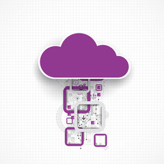 Web cloud banner template.