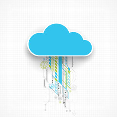 Web cloud banner template.