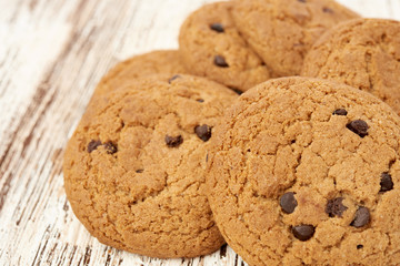 oat cookies on wooden table