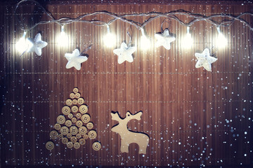Christmas composition background, toys, decorations