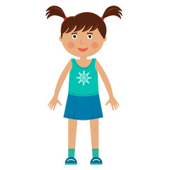 character girl in sport skirt