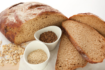 Different bread. Food background.