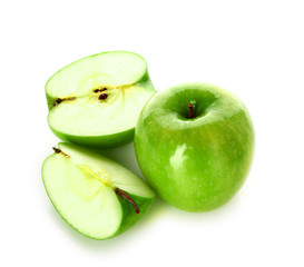 Green apple, isolated on white background