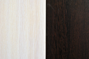 contrast image of two wooden structures