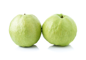 Guava (tropical fruit) on white background