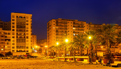 Dwelling houses at  port side  in  evening. Algeciras © JackF