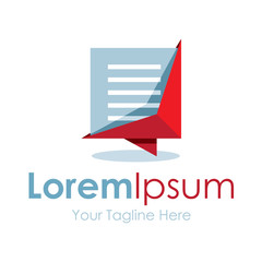 Modern good looking document file simple business icon logo