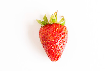 Fresh strawberry on white background.
